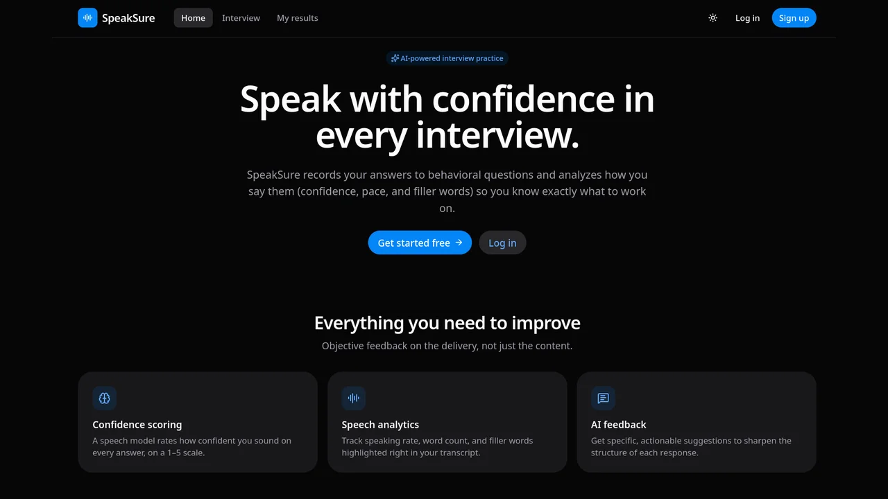 SpeakSure screenshot